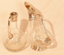 KARAFFE GLAS MONTUR versilbert KALTE ENTE KRUG GLASKARAFFE DEKANTER WEIN SAFT