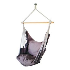 PRIME ART WOOD® Hängesessel mit 2 großen Kissen  inkl. Deckenhaken –