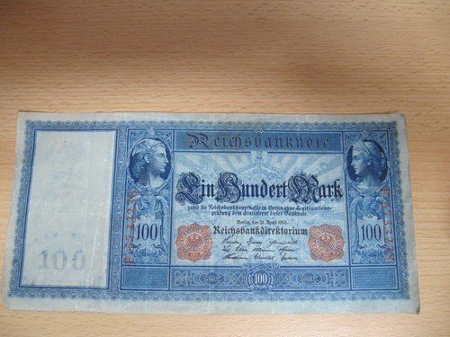 Einhunder mark reichsbanknote - einhunder,