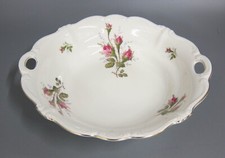 Schale mit Griffe 29 cm Rosenthal Pompadour Moosrose Goldrand elfenbeinfarben