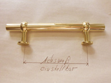 STOSSGRIFF Messing Stangengriff Haustürgriff Messinggriff schlicht verstellbar