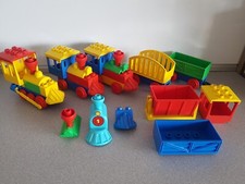 Lego Duplo Schiebelok  Eisenbahn Zug Waggon Schornstein selbst zusammenstellen