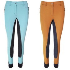 HKM Cavallino Marino Reithose für Damen mit Eco Leder Vollbesatz II.Wahl