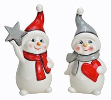 Schneemann Keramik 2er-Set 18
