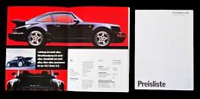 PORSCHE 911 964 Speedster Turbo Cabrio Prospekt Brochure plus Preisliste 1993 85