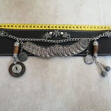 Charivari Federkiel Trachtengürtel Vollleder dunkelbraun L 117 cm B 8 cm