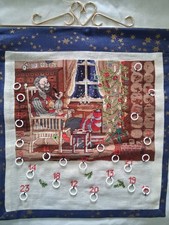 Findus Adventskalender Kreuzstich fertig gestickt
