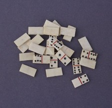28 Antique Miniature Dominoes