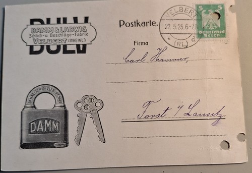 Alte postkarte geschäftspost - postkarte,