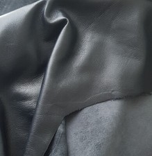Echtes Leder, Nappaleder Lammleder Lederstärke 0,7 mm Lederstücke in Schwarzgrau