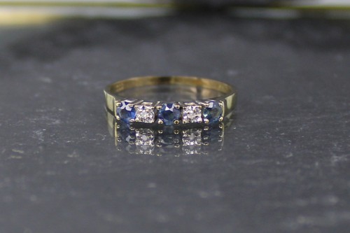 Saphir diamant goldring - saphir-diamant,