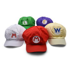 Super Mario Bros Luigi Hat Cap Fancy Dress Cosplay Costume Christmas Party Decor