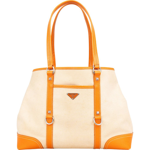 Prada canvas and - and, leather