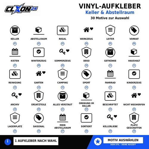 Keller abstellraum aufkleber - &,