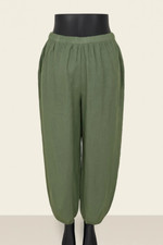 Leinenhose für Damen Khaki