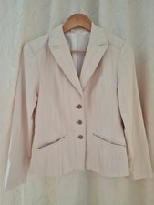 Hosenanzug Zweiteiler Damen Jacke und Hose  Gr. 40 Creme Jacke gefüttert