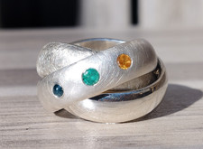 Drehring 3er Ring Saphir