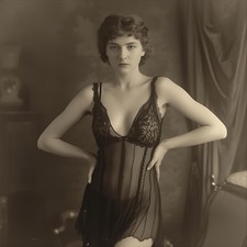 Dame Frau Model Vintage Retro