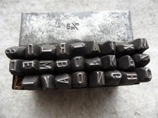 alter Satz 6 mm Schlagbuchstaben Oldtimer Typenschild 