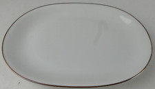 H&C Selb Heinrich Anmut weiß Goldrand 16117 Fleischplatte groß Vintage S-5257