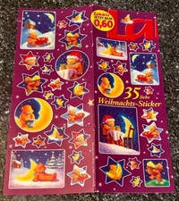 1 Sticker Bogen aus Zeitschrift RARITÄT Weihnachten Aufkleber Bärchen Teddys