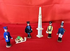 ERZGEBIRGE, SELTENE ANTIKE 4 POSTBOTEN U POSTSÄULE, WALTER WERNER, N. LIEFERBAR