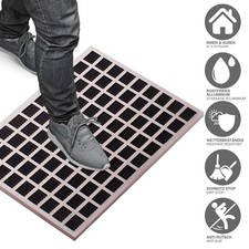 Edelstahl Fußabtreter Fußmatte Schmutzfangmatte =Retourenware=