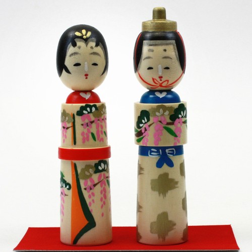 Kokeshi tatebina puppenpaar - kokeshi,