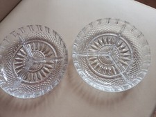 Kristall?  Teller 3-geteilt 2 Stück Durchmesser 16cm