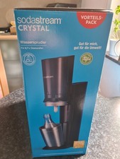 Soda Stream Set Crystal, 2 Glasflaschen, 1 volle Kartusche, 3 leere  im OVP