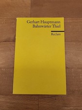 Gerhart Hauptmann Bahnwärter Thiel Reclam 6617 Novellistische Studie 1970