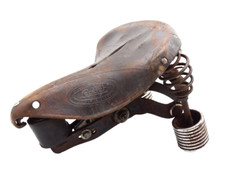 LEPPER Bielefeld Vintage Ledersattel Retro selten braun mit Stabilisator Puffer