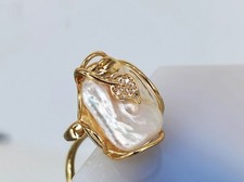 Natürliche Barock perlen Ring mit sehr schönem Design