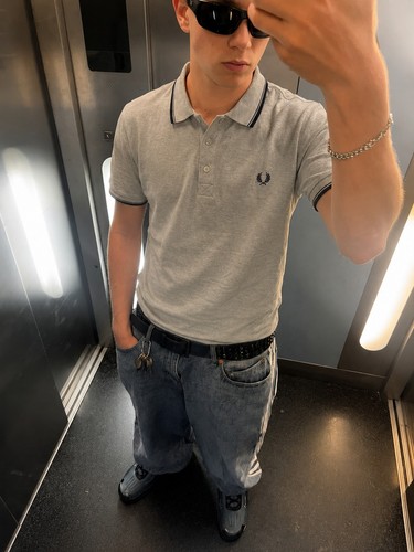 Fred perry grey polo shirt - fred,
