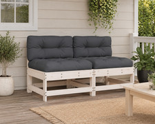 Gartensofa Holz 2er Set Lounge