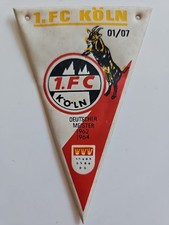 1. FC Köln Wimpel Uralt Kunststoff ( 7 cm X 11 cm)