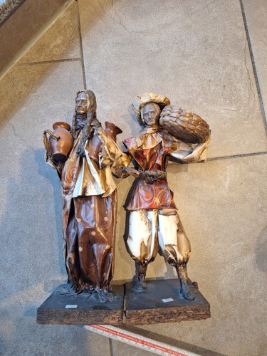 Pappmache figuren frau mit 2 - pappmache,