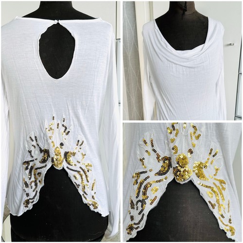 Pailetten shirt tunika crop - pailetten,