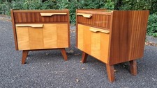 Vintage Bicolor Midcentury Nachtschränkchen Paar Kommode 50er Nightstand
