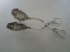 antike Gebäckzange  835er Silber, Putten- und Rosen-Design, Hildesheimer Rose 