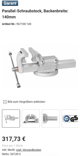 Garant schraubstock 140 mit - schraubstock,