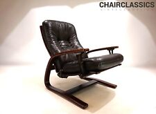 Westnofa The Panter Leder Loungesessel von Arnt Lande, 1970