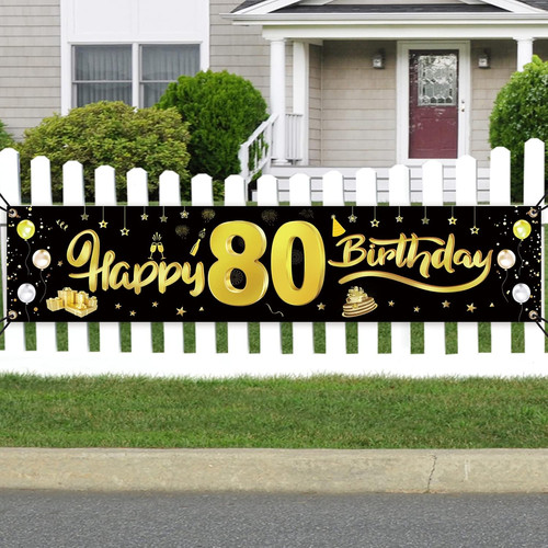 Geburtstag deko banner - 80.,