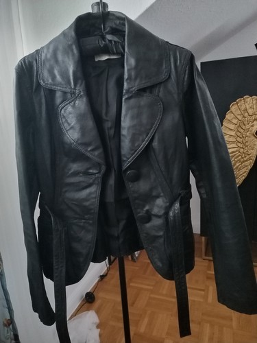 Damen lederjacke schwarz - damen,