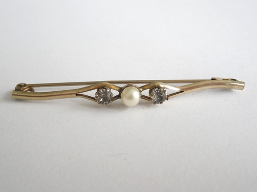 Brosche vintage kunstperle - vintage,