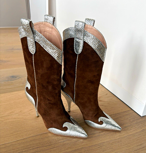 Ital leder stiefel wildleder - leder,