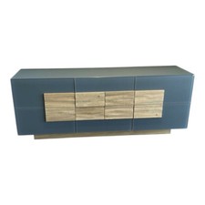 Voglauer Sideboard V-Montanara Wildeiche Geölt Front Glas Grau