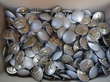 25x  Knöpfe Alu-gekörnt 25mm