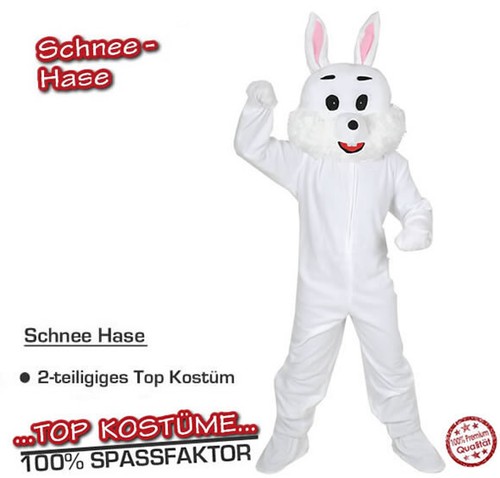 Hase weiss kostüm - hase, xxl
