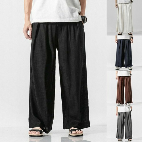 Herren leinen locker hose mit - herren,